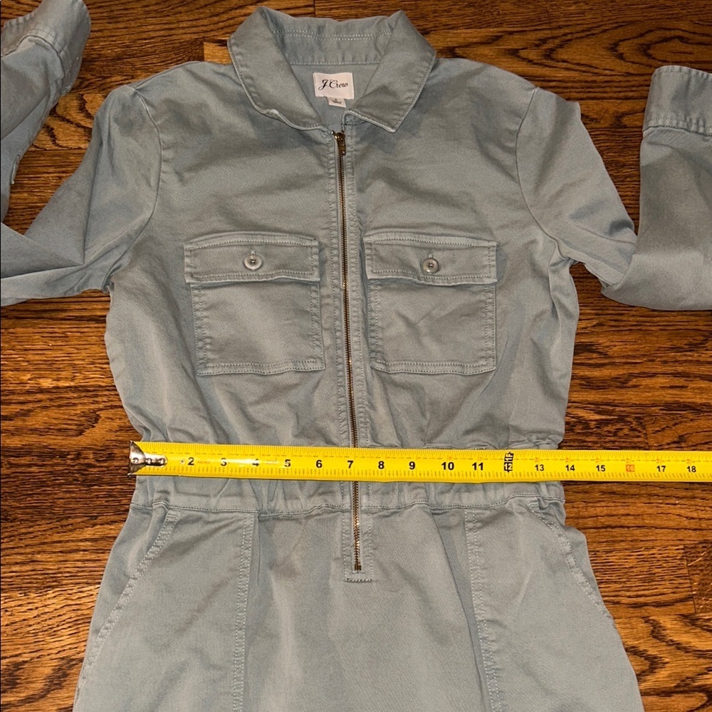 J.Crew Sage Green Zip-Front Utility Dress Size 2 - Picture 8 of 8